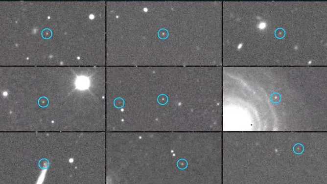 An excerpt of some of the more than 2,000 asteroids discovered by the Vera C. Rubin Observatory.